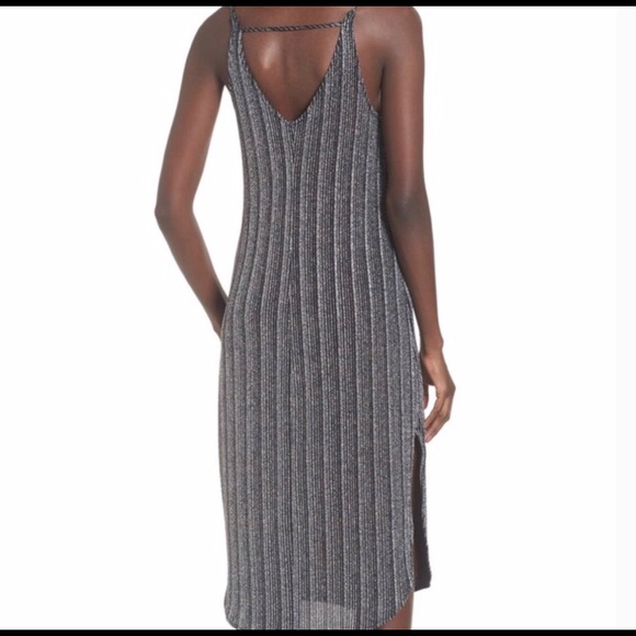 NWOT - Everly Silver Metallic slip dress - Picture 3 of 8